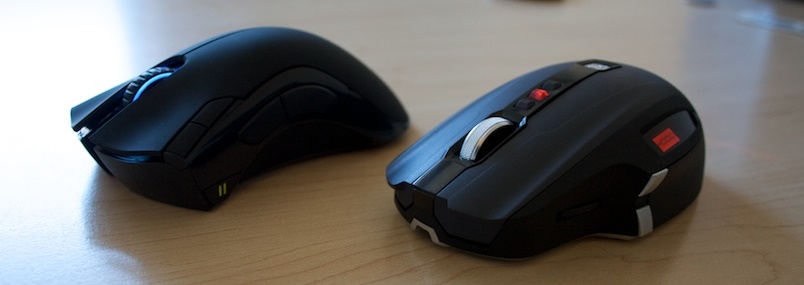 Two black left handed mouse